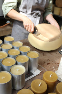 The art of beeswax candle-making